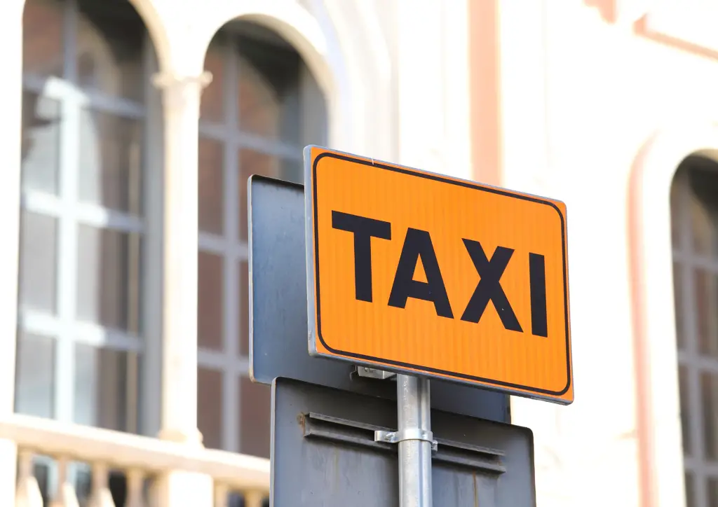Taxi sign in Rome, Italy.