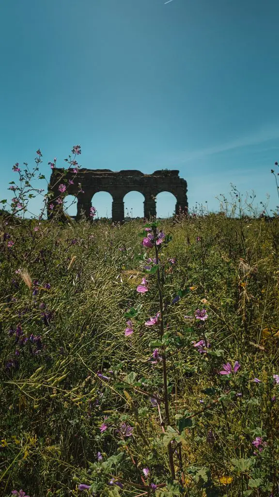 Roman Aqueducts in Rome, Italy.