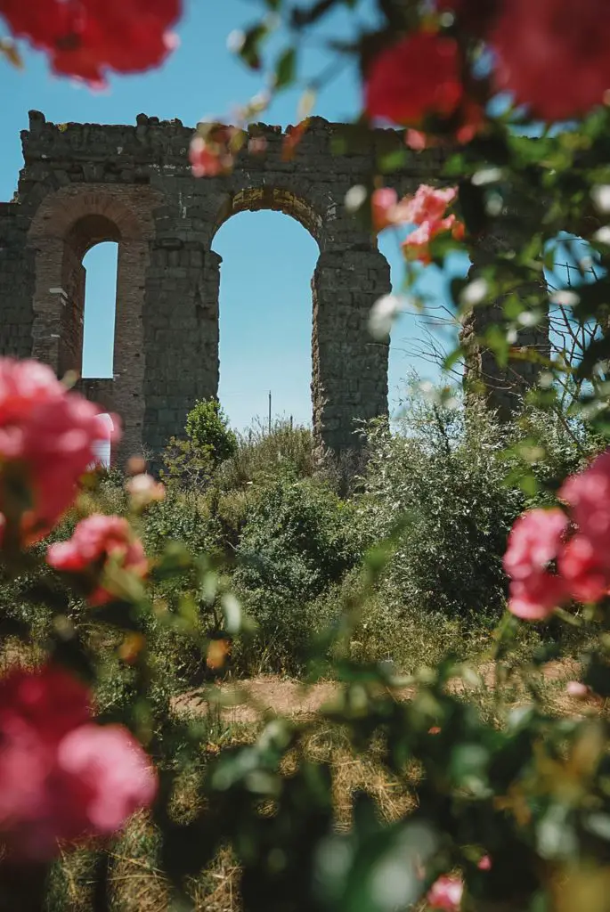 Roman Aqueducts in Rome, Italy.