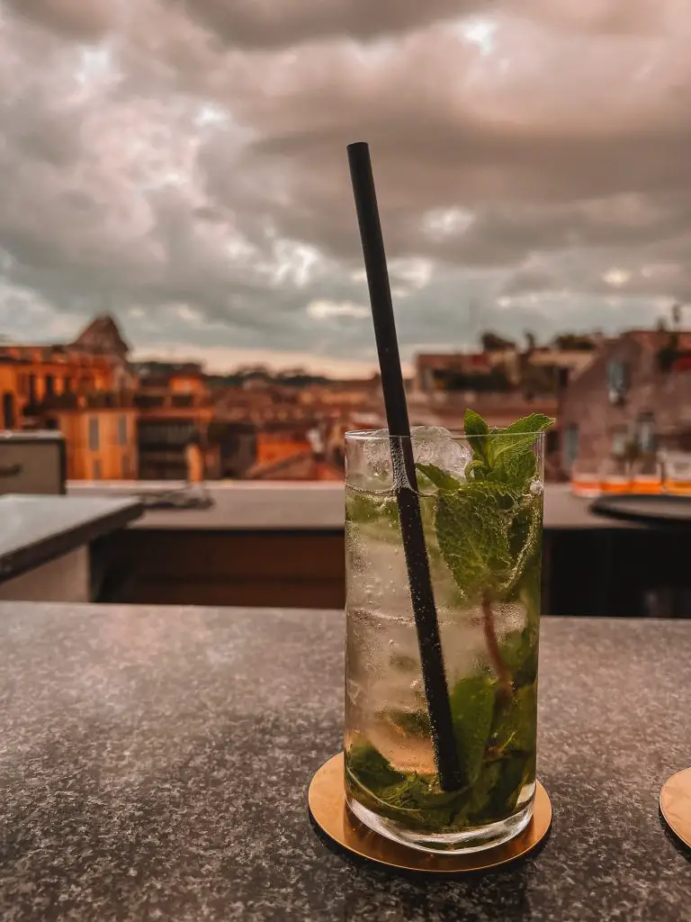 Rooftop Bar in Rome, Italy.