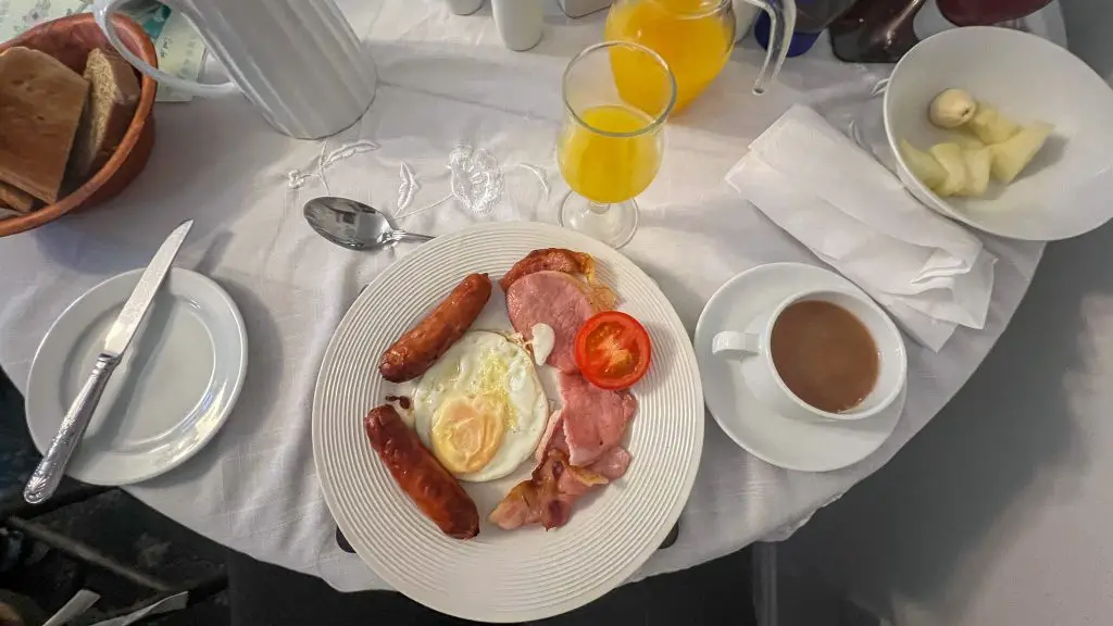 Irish breakfast from Haywoods B&B in Donegal, Ireland.