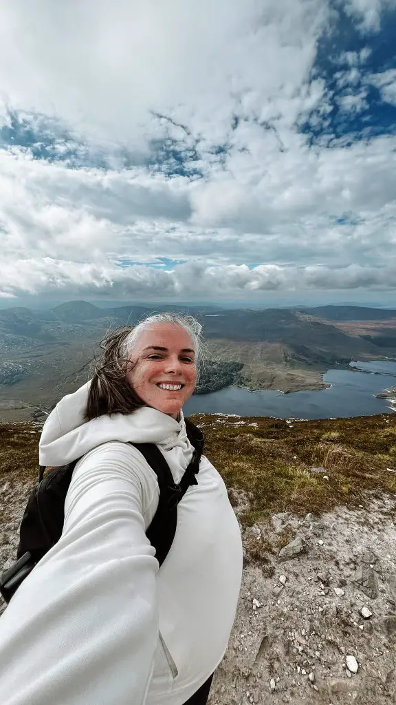 Me on top of Mount Errigal on a windy day in Donegal, Ireland.