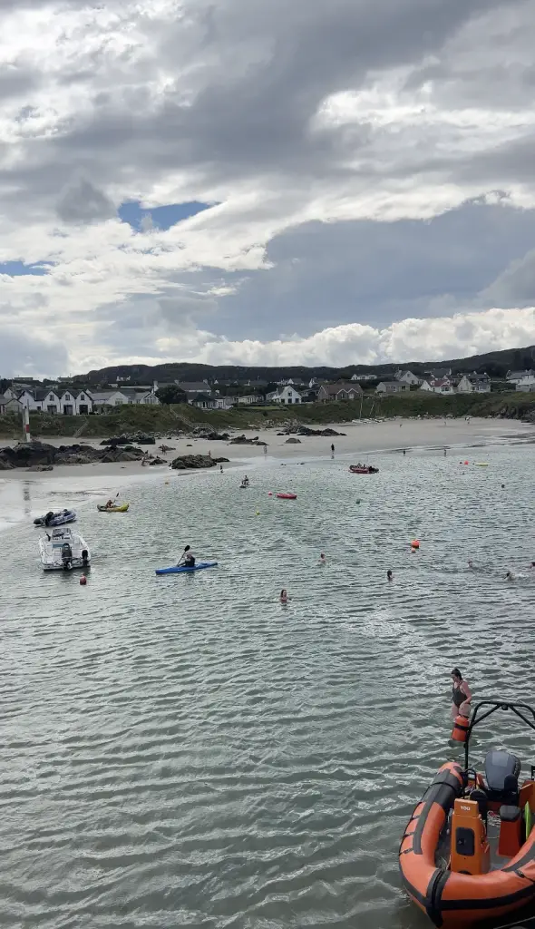 Portnablagh Pier in Donegal, Ireland.