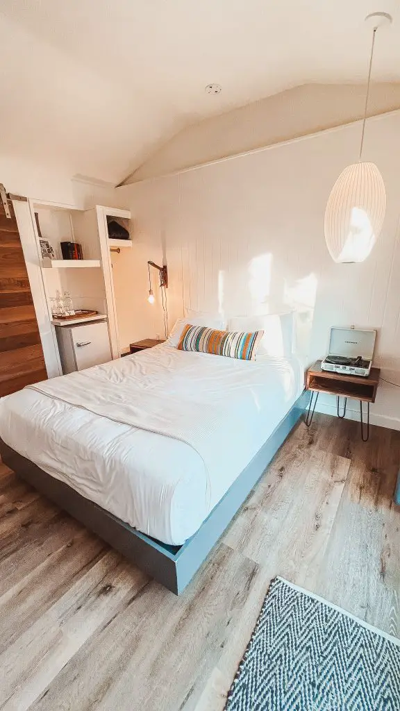 Boon Hotel + Spa hotel room in Guerneville, California.