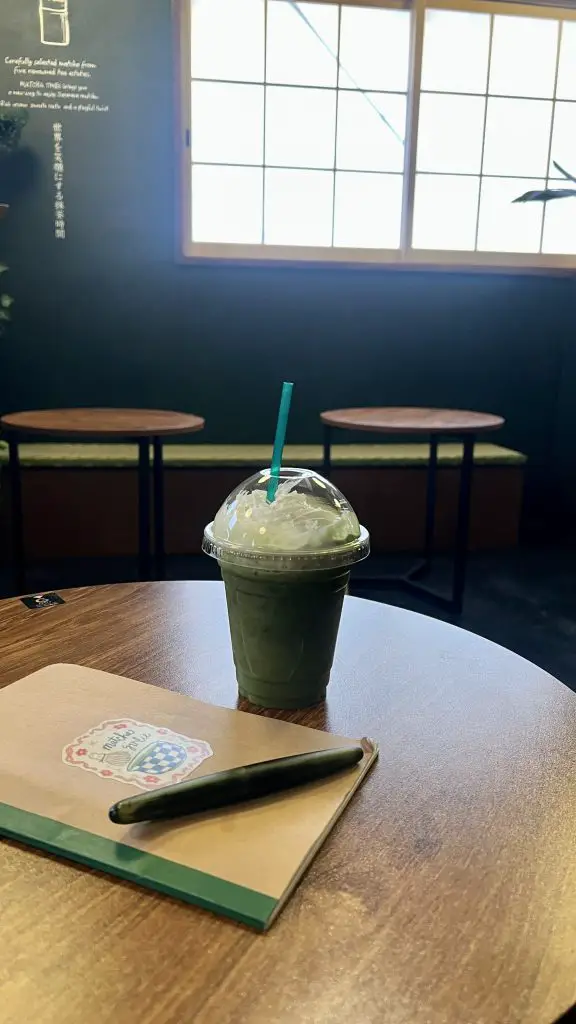 Matcha latte from Matcha Times in Tokyo, Japan.