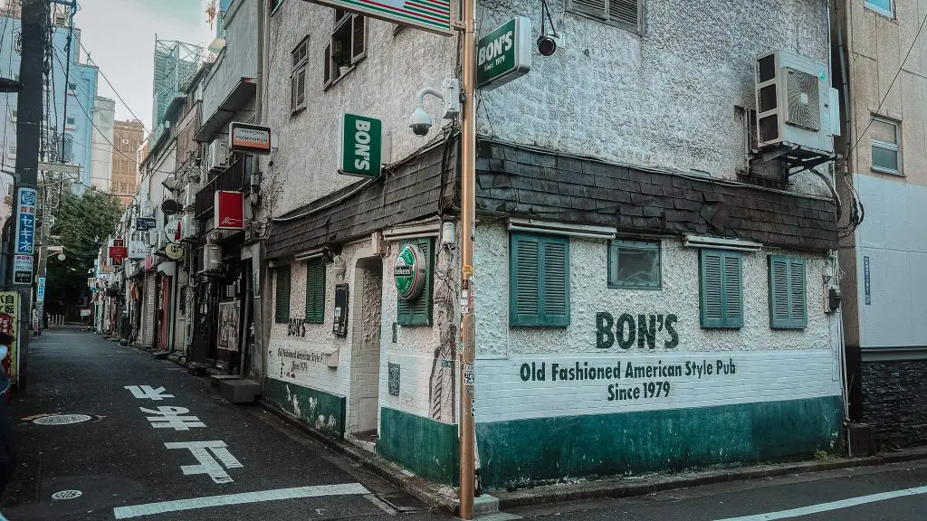 Golden Gaia neighborhood in Tokyo, Japan.