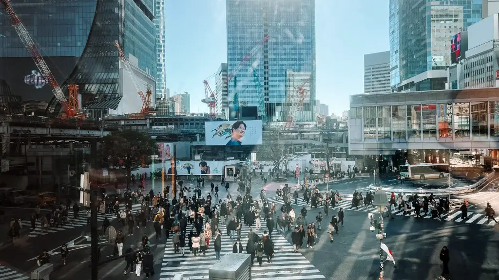 Shibuya Crossing in Tokyo, Japan.