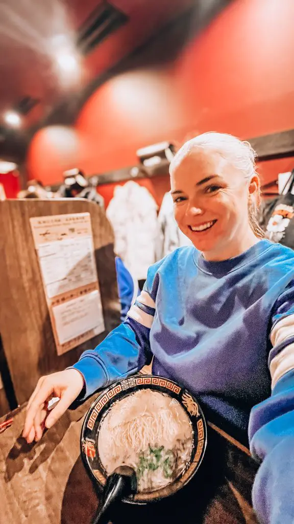 Me about to eat a bowl of ramen in Tokyo, Japan.
