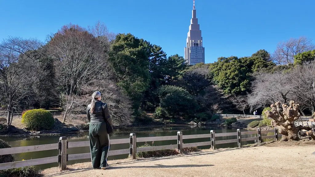 Shinjuku Gyoen National Garden in Tokyo, Japan.