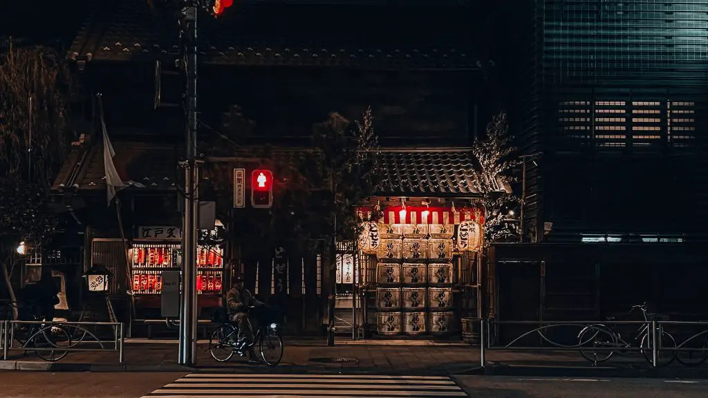 Asakusa streets at night.