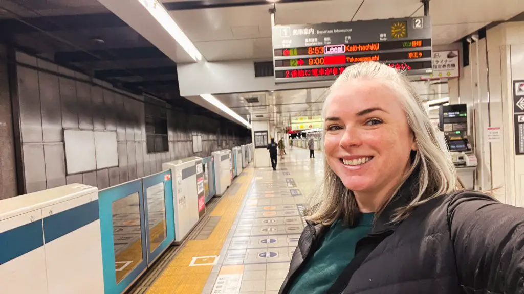 Me on a train platform