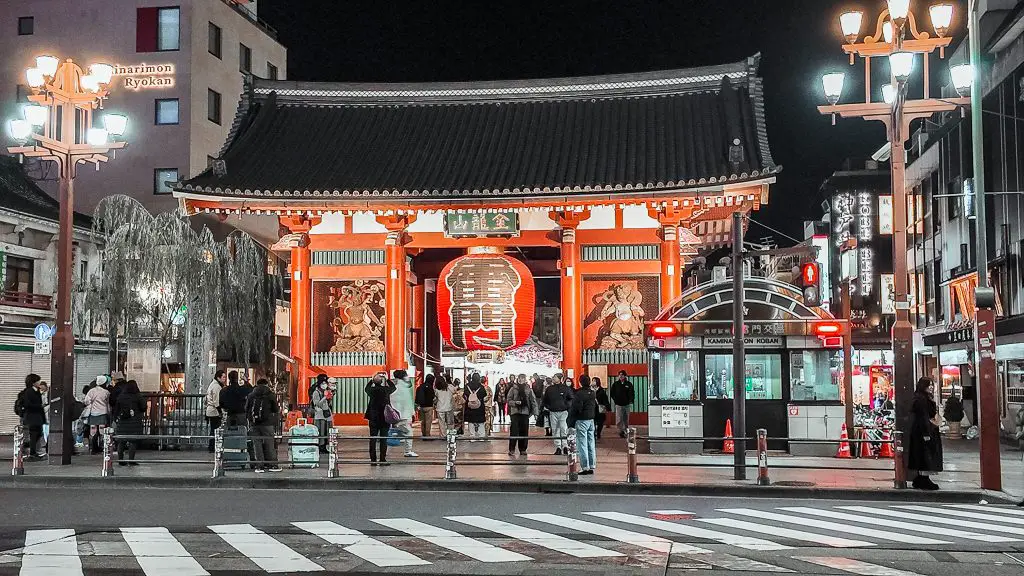 Senso-ji Temple entrance in Tokyo, Japan.