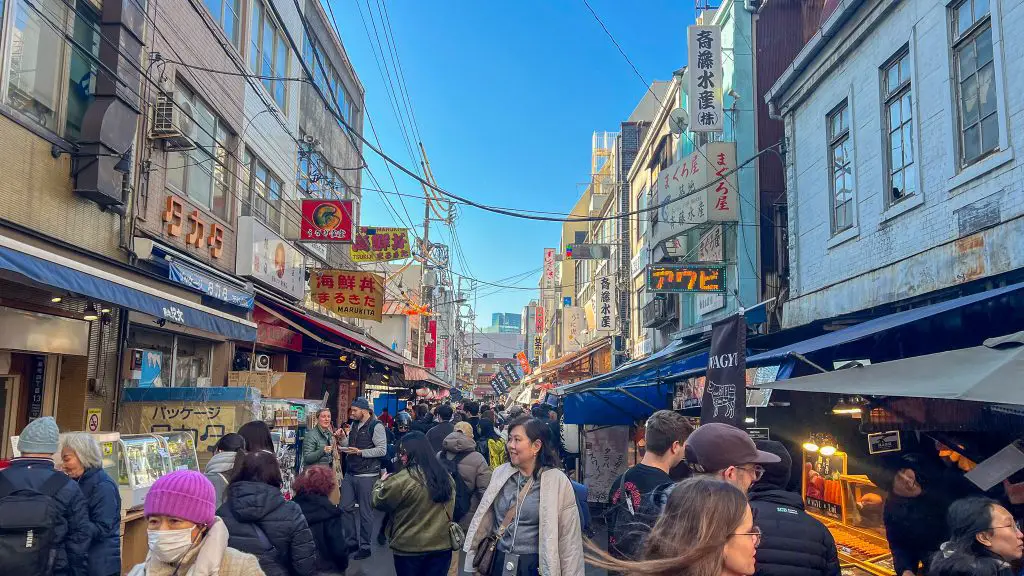 Tuskiji Fish Market in Tokyo, Japan.