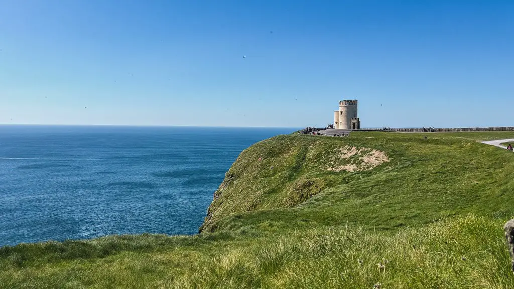 O'Brien's Tower at the Cliffs of Moher in Ireland.