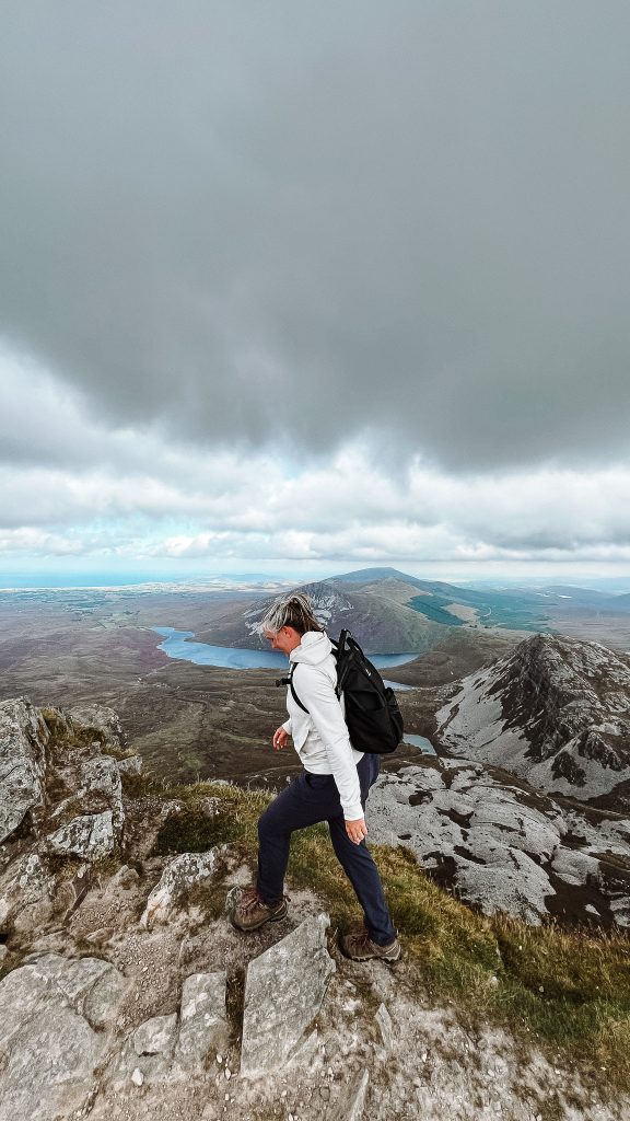Katie hiking Mt. Errigal in Donegal Ireland.