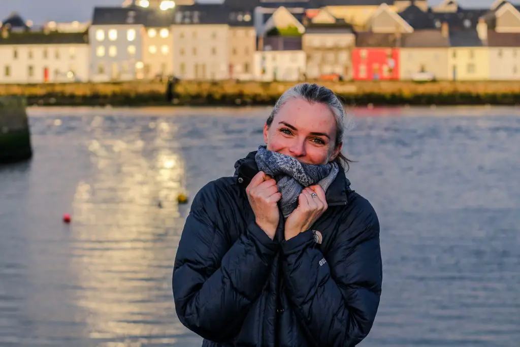 Katie bundles up during winter in Galway, Ireland.