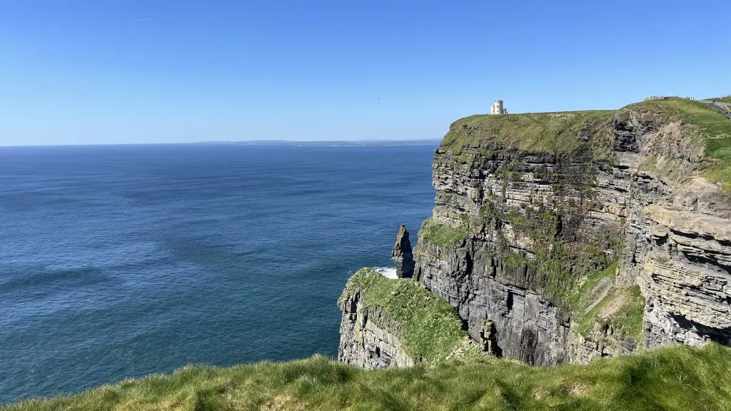 Cliffs of Moher on a sunny day in Ireland.