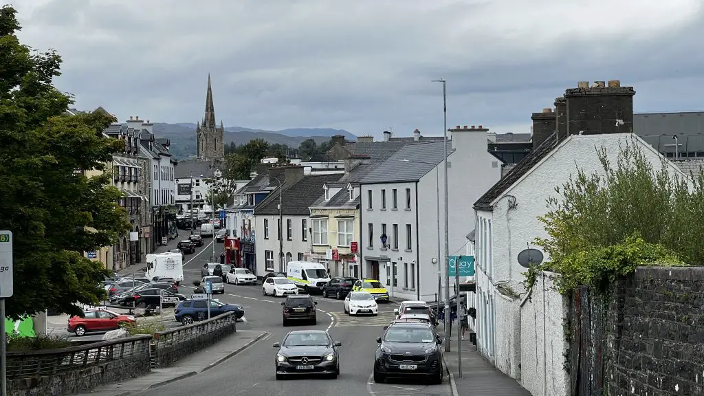 Road leading into Donegal Town, Ireland.