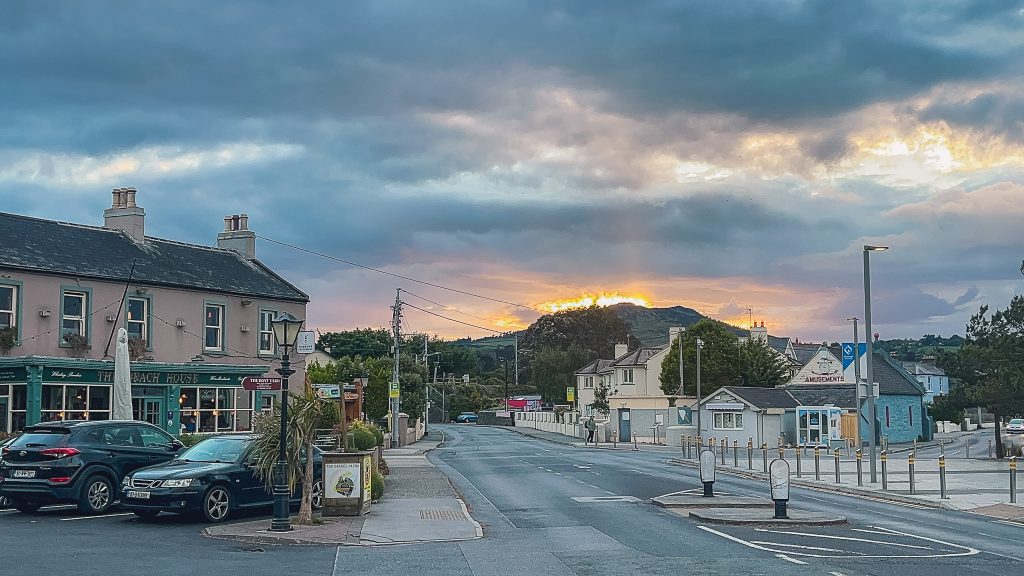 Sunset over Greystones, Ireland.