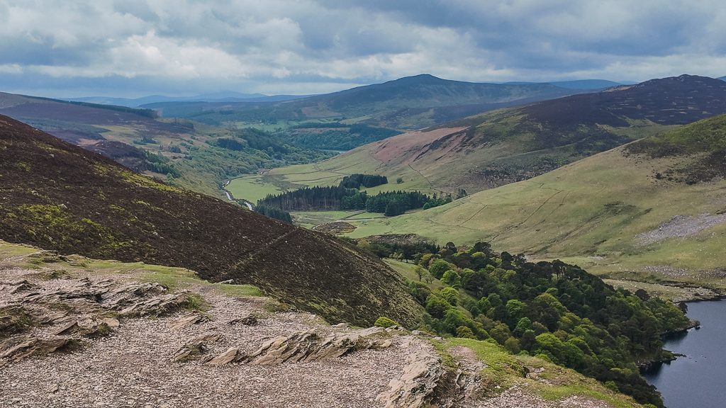 Mountainous landscape in Wicklow, Ireland.